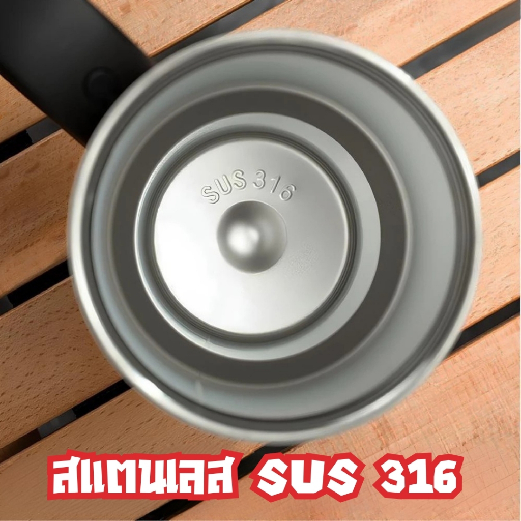 แก้วเก็บความเย็นและความร้อน สแตนเลส 316บขนาด 750 ML .มาพร้อมหูจับ เก็บอณุหภูมิได้ยาวนาน 7 - 11 ชม. รูปที่ 5