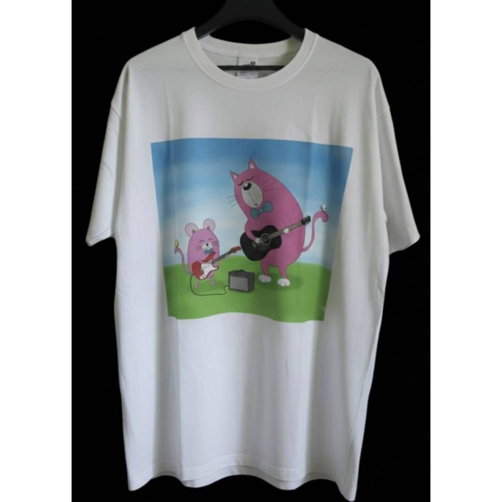 เสื้อยืดคอตตอนสกรีนลายการ์ตูนน่ารักๆ T-Shirt Cartoon Music Art Cotton 100% รหัสCT004 เนื้อผ้านิ่ม ใส