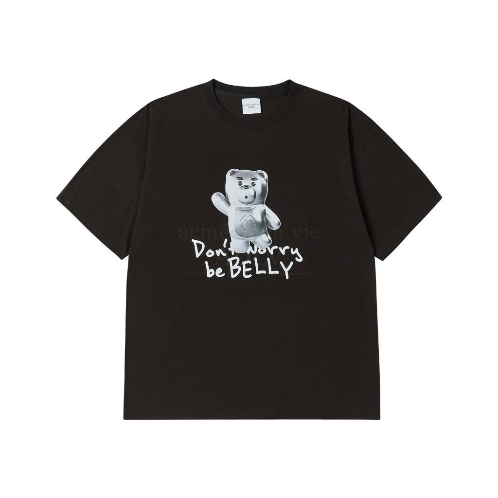 acme de la vie ADLV Metal Belly Short Sleeve T-Shirt (White, Black)
