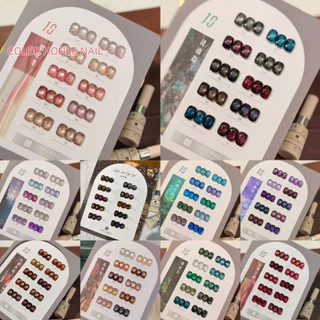 มาใหม่ล่าสุด พร้อมส่ง Let nail 10 สี สีเจลแคทอายเนื้อซาติน / สีเจลแคทอายลูกแก้ว let’s nail พร้อมชาร์ทโชว์สี มาใหม่