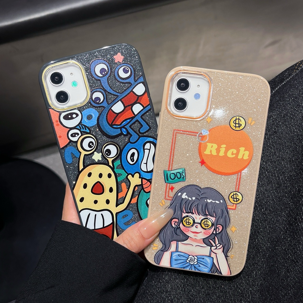 เคสโทรศัพท์มือถือ สำหรับ infinix Hot60proplus ขอบนิ่มหลังแข็ง กากเพชรวิบวับลายสวย ลายน่ารัก สินค้าพร้อมส่งจากไทย