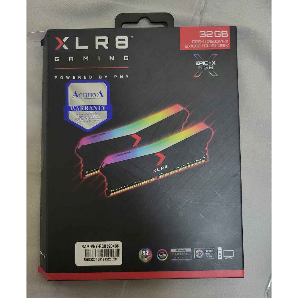 RAM DDR4 Bus 3600 PNY XLR8 16×2 32GB (มือสอง)