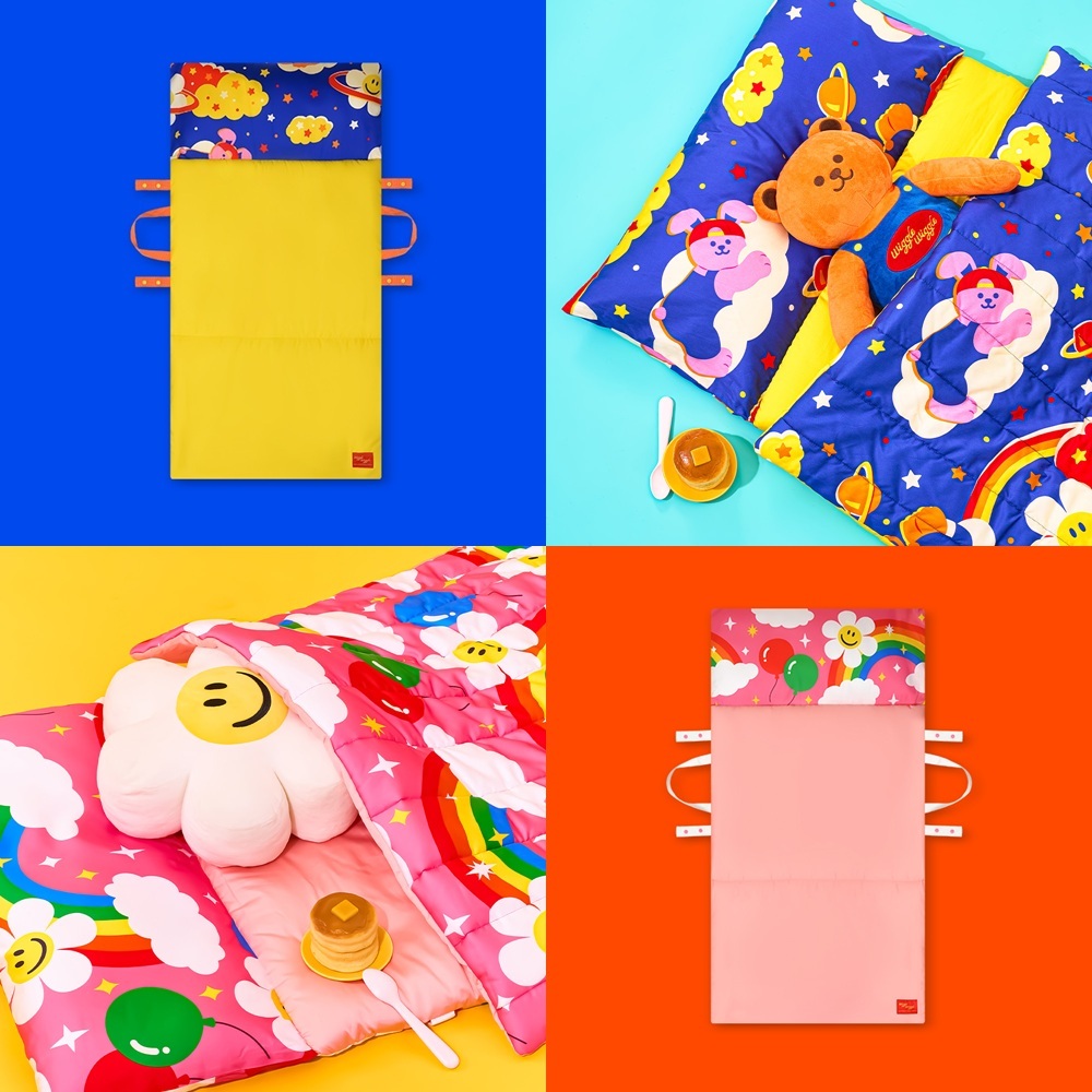 ( พร้อมส่ง ) Wiggle Wiggle Kids Nap Blanket ถุงนอน ผ้าห่มกลางวัน สำหรับเด็ก พับเก็บได้ พร้อมหมอน