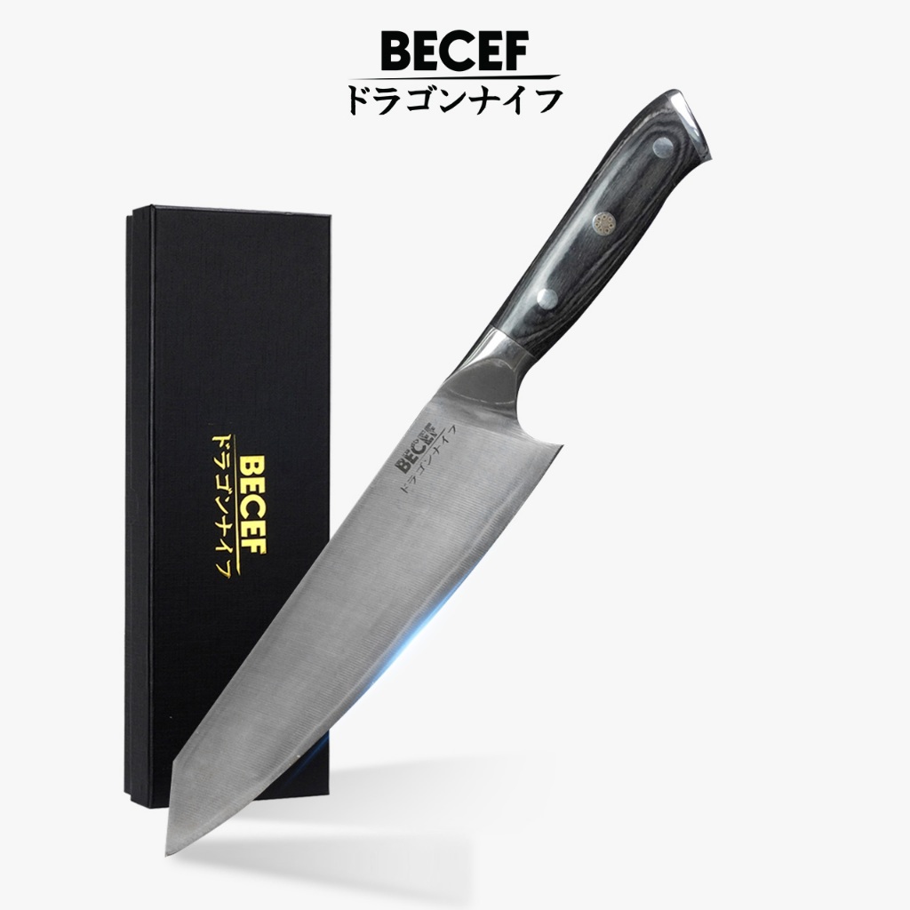 BECEF Kiritsuke knife 9CR Core Steel มีดเชฟ หั่น สับ ซอย มีดทำครัว