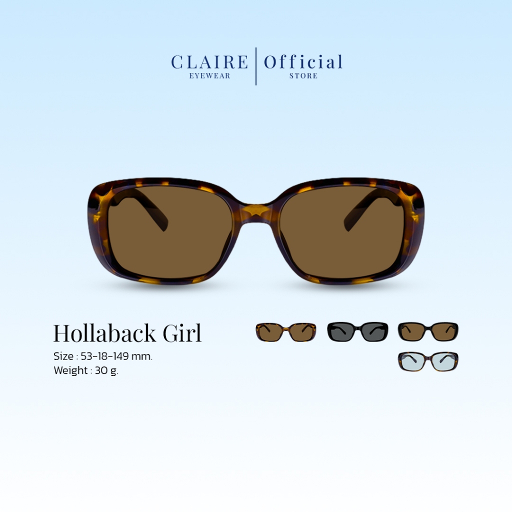 CLAIRE : (HBG) แว่นกันแดดรุ่น Hollaback Girl กันแดเลนส์แท้  กันแดดUV400 | Sunglasses