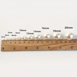 ไข่มุกอะคริลิคประดิษฐ์ ลูกปัดมุกกลม ขนาด 3mm-20mm สำหรับประดับตกแต่ง diy