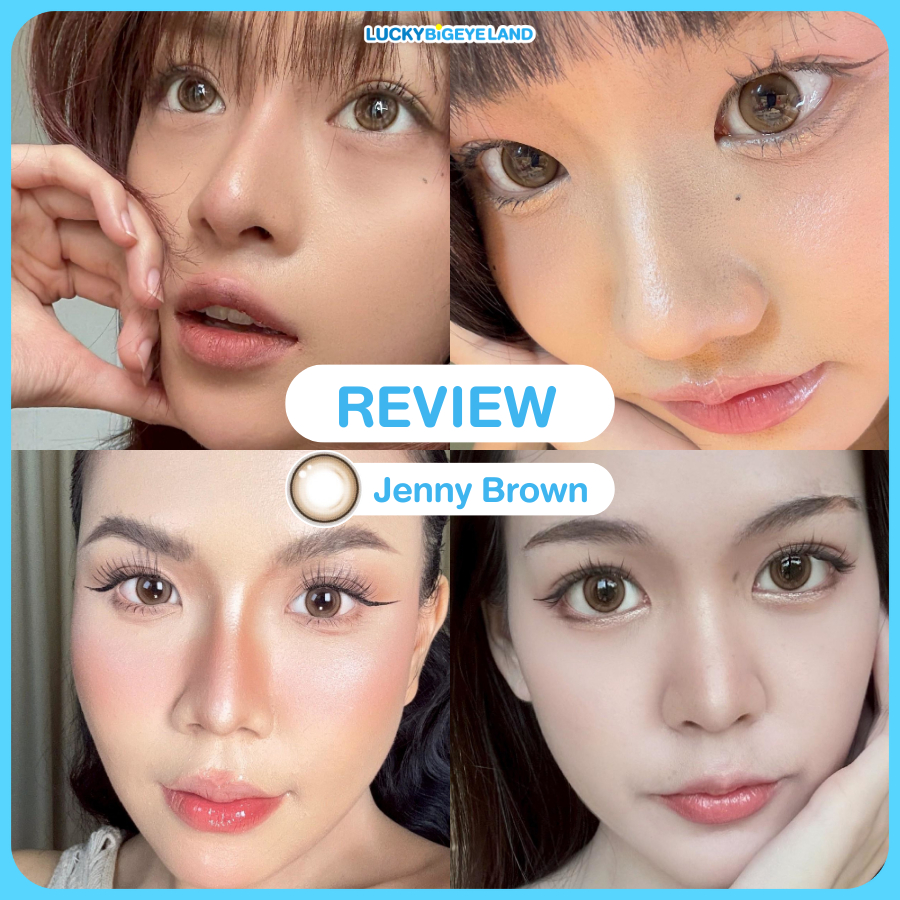 คอนแทคเลนส์ Jenny Brown / Gray (Kitty Kawaii) ขนาดกลาง 💙 รูปที่ 4
