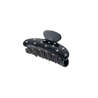 Meoli Hair Accessories - Claw Clip XL 60262 กิ๊บหนีบผม กิ๊บติดผม ถนอมเส้นผม กิ๊บขนาดใหญ่ สีดำ สีน้ำตาล สีครีม ลายจุดเพชร