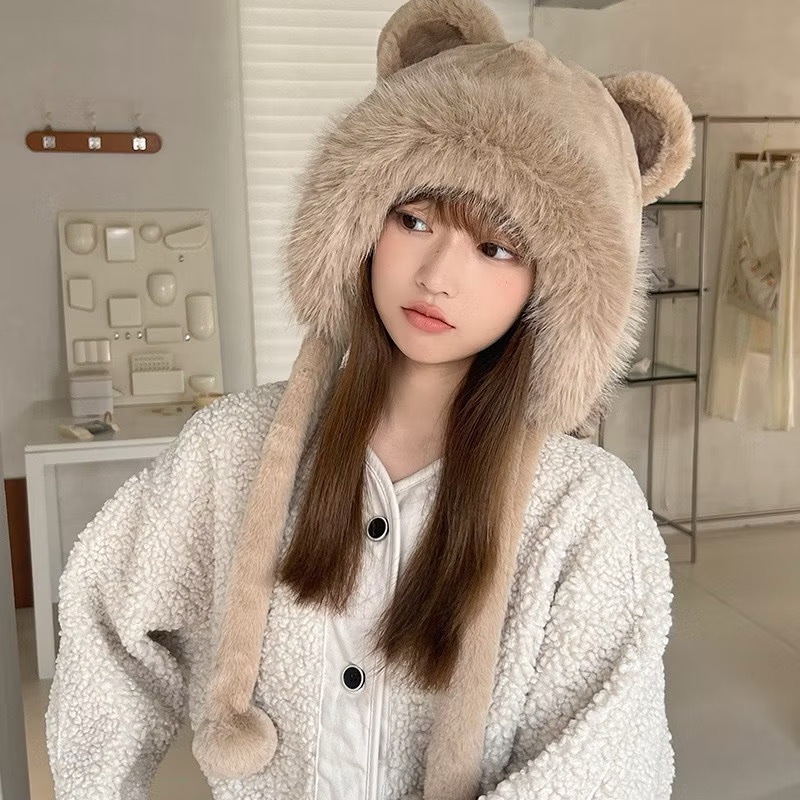 หมวกป้องกันหูแฟชั่น ให้ความอบอุ่น ลายน่ารัก สไตล์เกาหลี