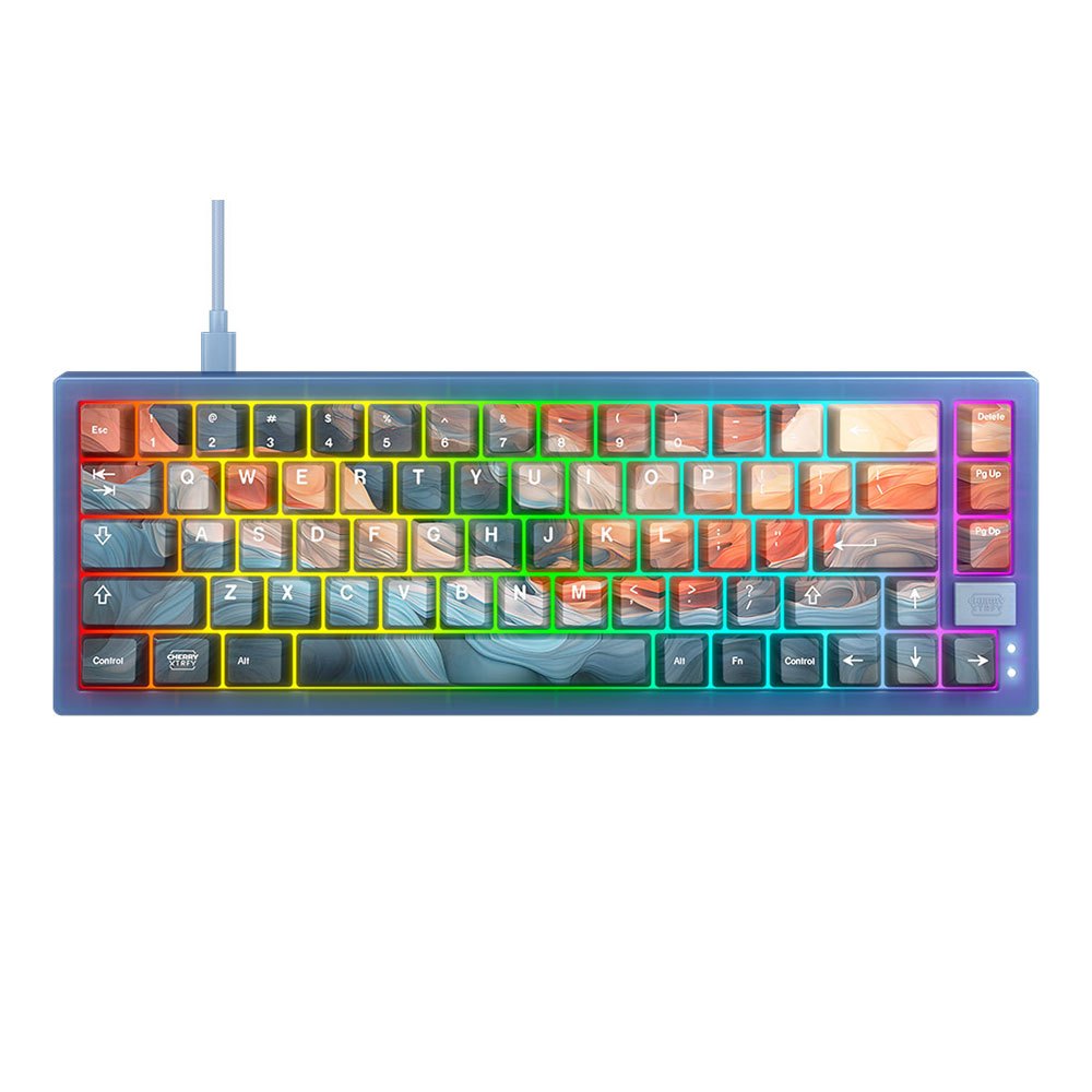 KEYBOARD (คีย์บอร์ด) CHERRY K5V2 COMPACT AMNIS BLUE (US)