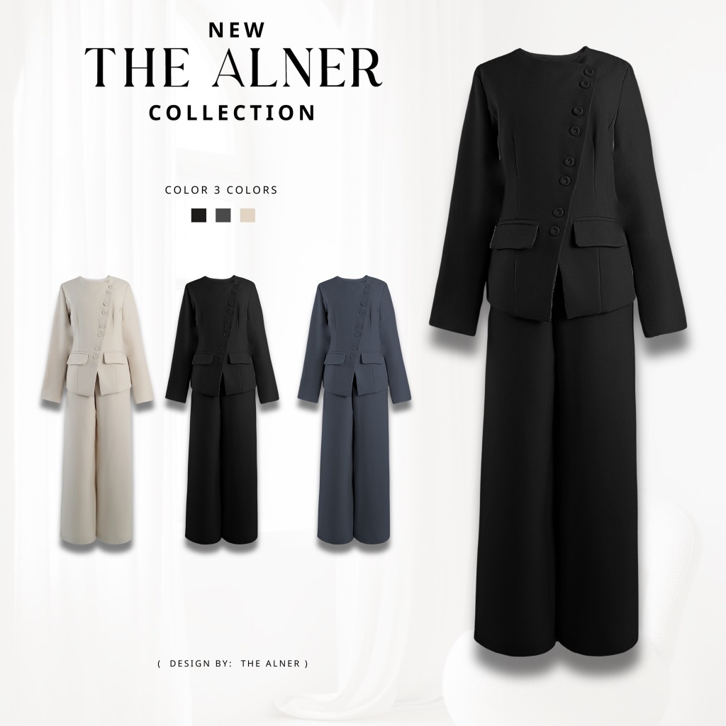 Thealner-AN960 (เซตเสื้อแขนยาวกระดุมเฉียงกางเกงขายาว)