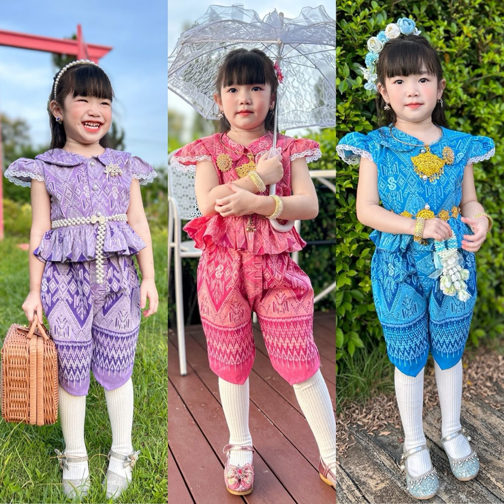 ชุดไทยเด็กผู้หญิง  มาใหม่ สวยละมุน หวานมากแม่❤️🩷🌹