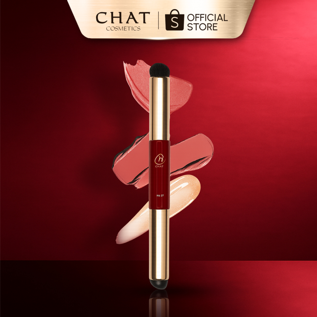 [ในไลฟ์ลด 30%]แปรงทาลิปและเบลอขอบปากน้องฉัตร CHAT DUO LIP BLENDING BRUSH