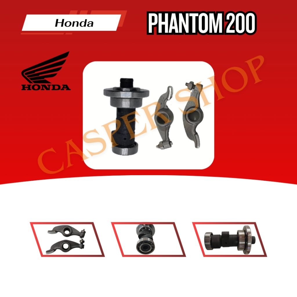 อะไหล่แฟนท่อม200 ชุดแคม+กระเดื่องวาร์ว  phantom200 Ta200 แท้honda100% [⚡️พรัอมส่ง⚡️] [💥อะไหล่มือ1💥]