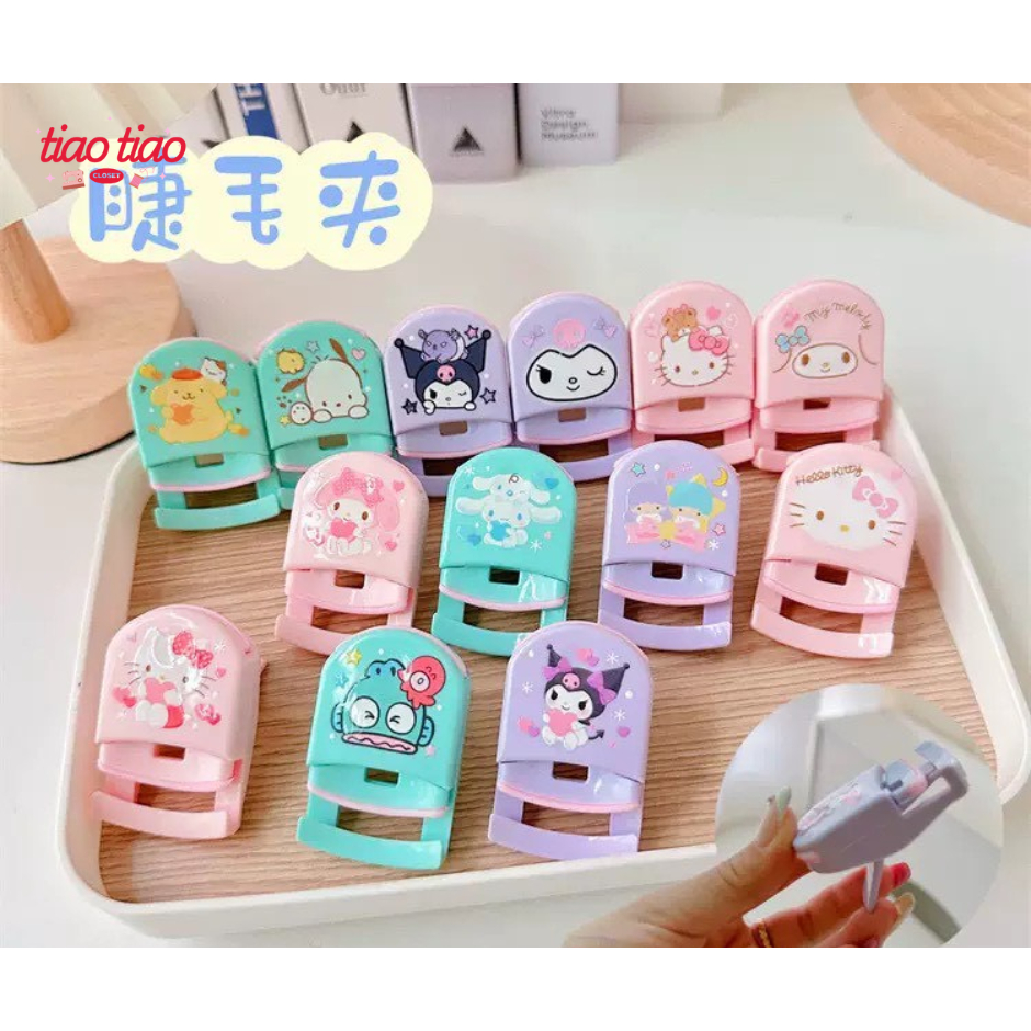 Oni Mini Eyelash Curler ซานริโอ้ ที่ดัดขนตาไซส์มินิโอนิ สีม่วง ขนตางอนเด้ง โค้งงอนสวยทุกเส้น ติดทนทั้งวัน พกพาง่าย