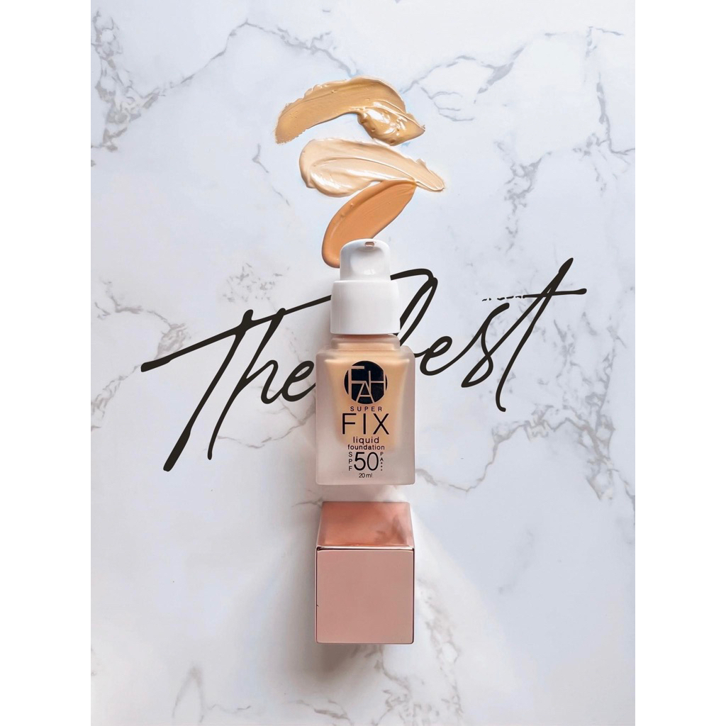 รองพื้น FAH รองพื้นเนื้อแมตช์ ติดทน กันน้ำ กันเหงื่อ คุมมัน Super Fix แถมฟองน้ำ เอฟเอเอช