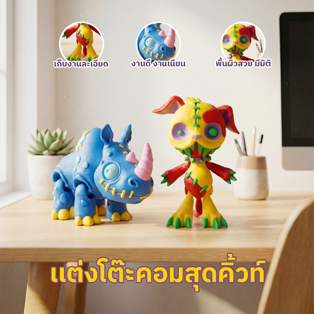 Creepy Cute Collection! ของเล่นฮาโลวีน 3D พลาสติก ขยับข้อต่อได้ ฟิกเกอร์โมเดล ตั้งโชว์ ตกแต่งบ้าน - รูปที่ 2