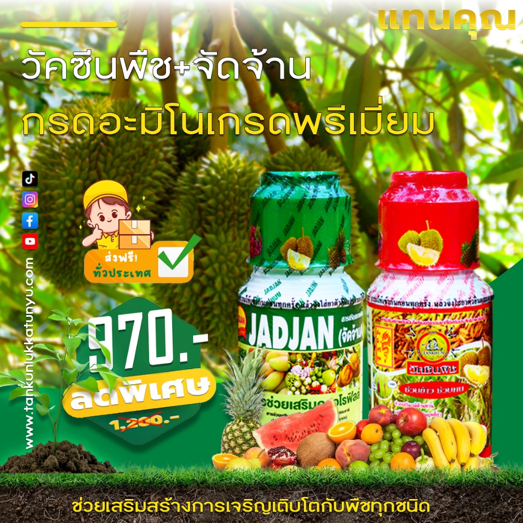วัคซีนพืช + จัดจ้าน 1ชุด ขนาด 500ml.