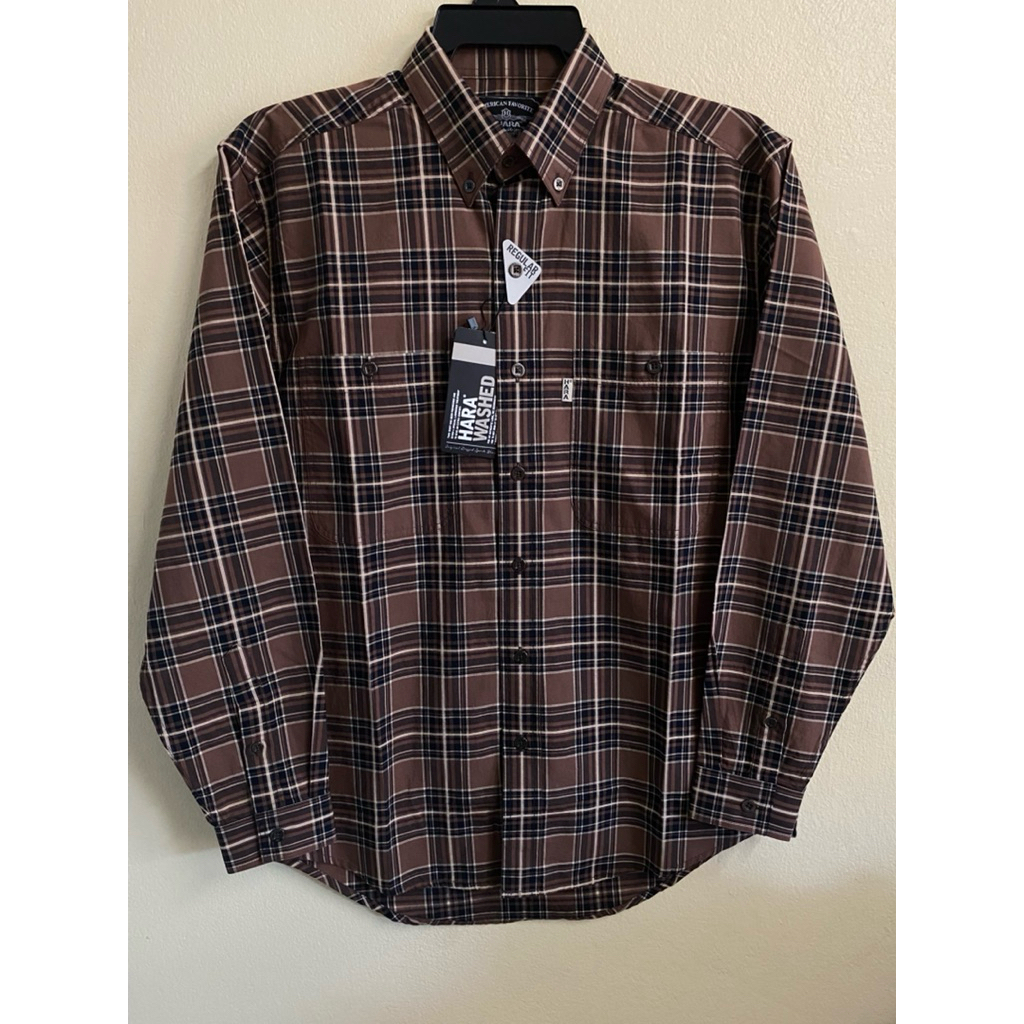 HARA (ฮาร่า) เสื้อเชิ้ตผู้ชายมี 2 ลาย  cotton100% ใส่สบาย ทรงตรง ของแท้ ราคาป้าย 1550 บาท
