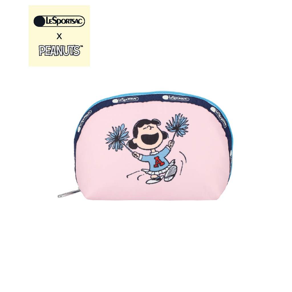 LeSportsac Medium Dome Cosmetic Bag กระเป๋าครัชใส่เครื่องสำอางค์  Style 8170 Lesportsac x Peanuts