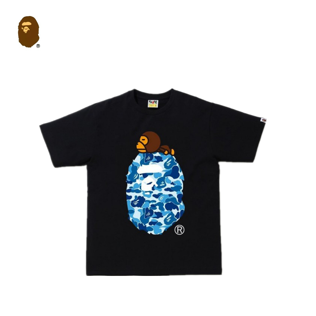 BAPE🇯🇵  COLOR CAMO MILO ON APE HEAD TEE -WHITE PINK/BLACK BLUE