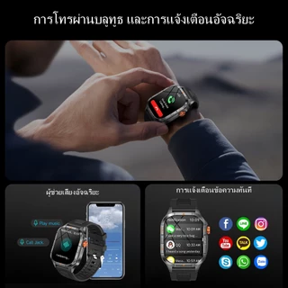 MAJDOMO Smartwatch นาฬิกา สมาร์ทวอทช์ จอใหญ่ 2.01" นิ้ว กันน้ำ 5ATM & IP68 โหมดกีฬา 100+ 1000mAh ใช้งานได้นานถึง 30 วัน