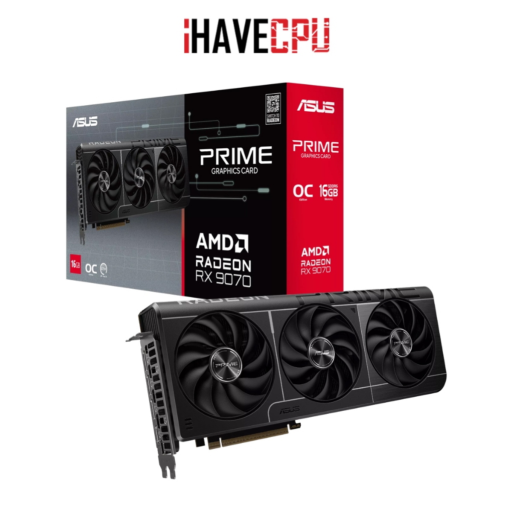 การ์ดจอ (vga) iHAVECPU ASUS PRIME RADEON RX 9070 OC EDITION - 16GB GDDR6 (PRIME-RX9070-O16G)