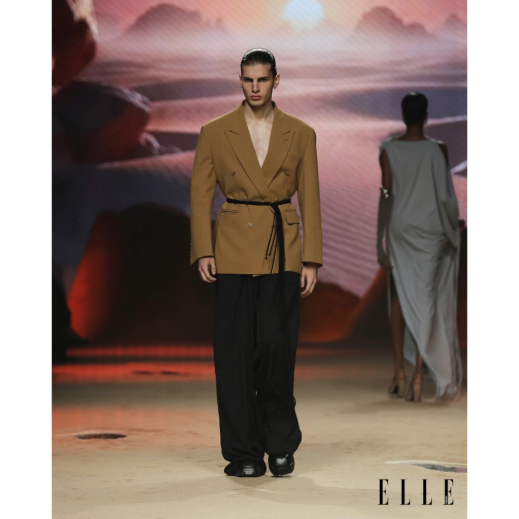 NICHP : The Silent Flow Collection : Frank suit ตกแต่งด้วยเชือกผูกเอว (Pre-order 3-4 week)