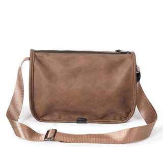 กระเป๋าสะพายข้างผู้ชาย Crossbody PU นิ่ม กันน้ำ มีช่องเยอะ