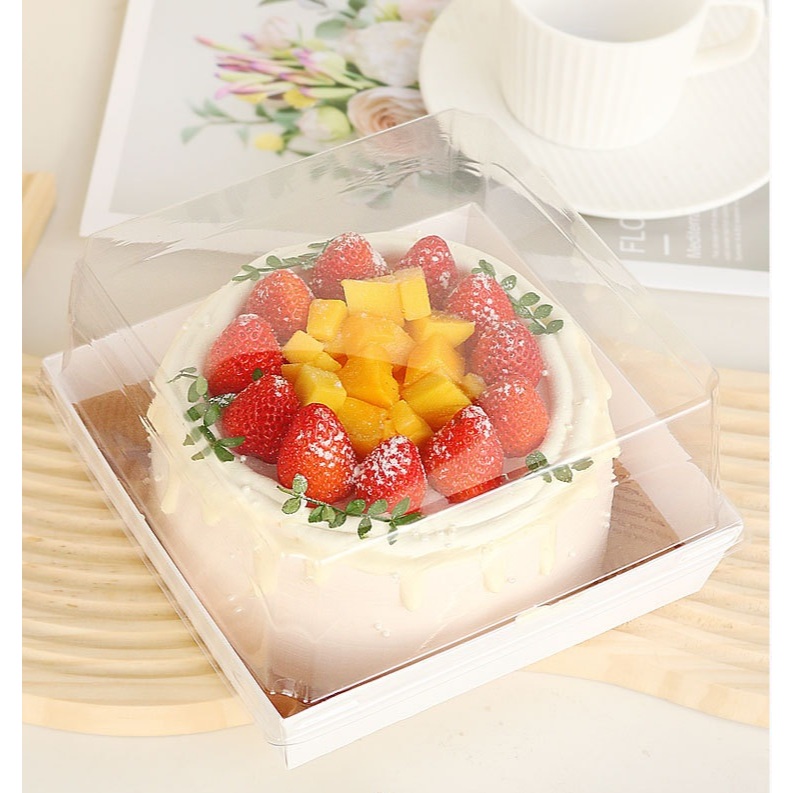 กล่องกระดาษฝาใสใส่เค้ก 4″-5″ (1717) – โปรปัง