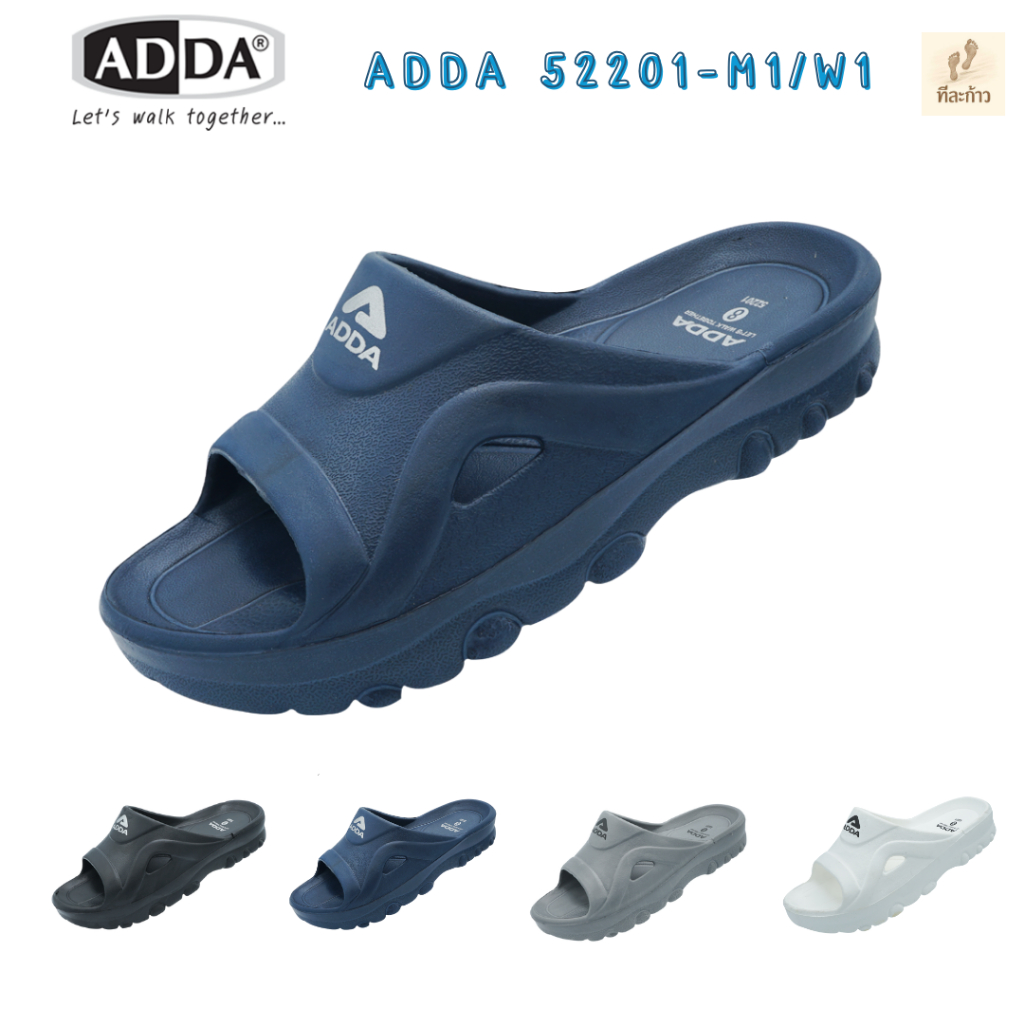 ADDA รองเท้าแตะลำลองแบบสวมผู้ชาย รุ่น 52201M1 (ไซส์ 6-11)