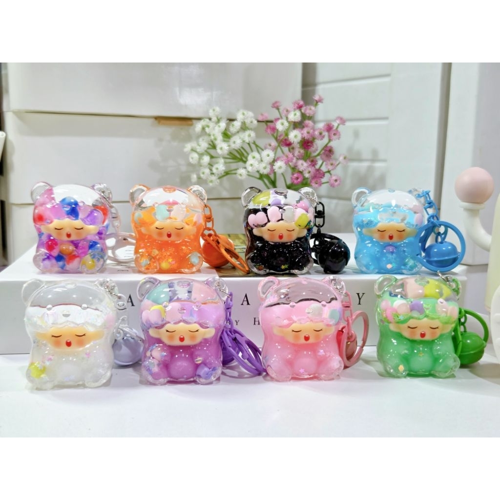 🧸พวงกุญแจตู้น้ำน่ารักๆ🌷(ขายแยกตัว มี 8 สี )🇹🇭ร้านในไทย พร้อมส่ง