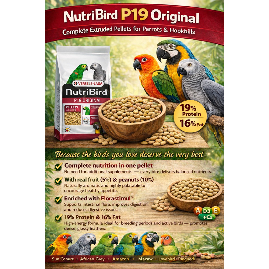 NutriBird P19 Original แบ่งขาย บรรจุสูญญากาศ