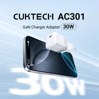 CUKTECH AC30S / AC301 / AC30T / CTC315P หัวชาร์จไว GaN 30W / สายชาร์จ สำหรับ iPhone 16 / iPhone 17 -2Y