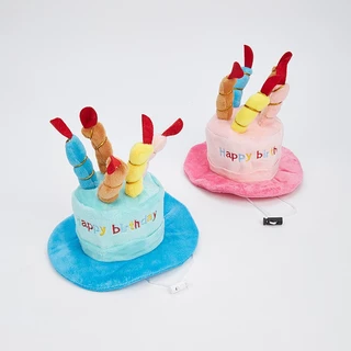 🔥 พร้อมส่ง หมวกวันเกิด Happy birth day🔥หมวกสัตว์เลี้ยง หมา แมว กระต่าย น่ารัก สีสันสวยงาม