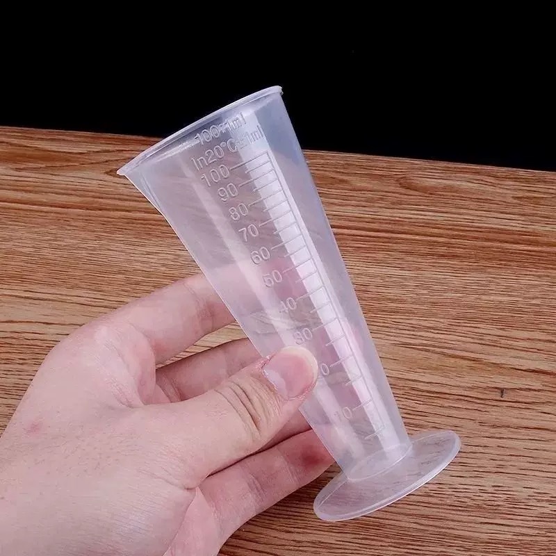 Homeware Store ถ้วยตวงพลาสติก ทรงสามเหลี่ยม ถ้วยตวงมีตาชั่ง เรียว ใส ทนอุณหภูมิสูง 50/100ml - รูปที่ 3