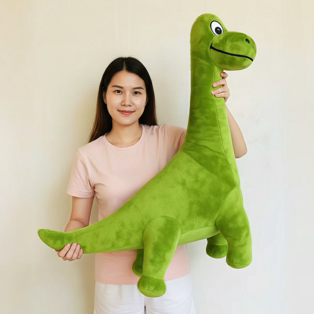 [พร้อมส่ง🔥] ตุ๊กตาไดโนเสาร์ ตุ๊กตาไดโนเสาร์คอยาว ไดโนเสาร์สีเขียว ไดโนเสาร์คอยาวขนาดใหญ่