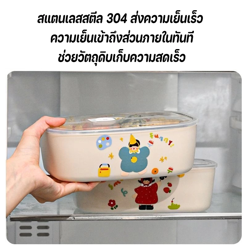 กล่องข้าวสแตนเลสเก็บความร้อน ลายการ์ตูน thumbnail 9