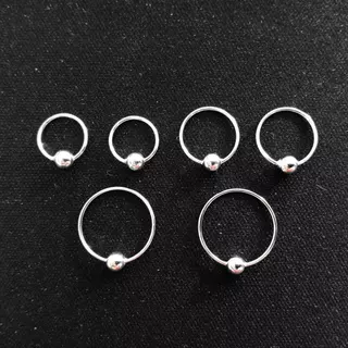 ต่างหูห่วงเงินแท้ Plummet Hoop Earrings 92.5% (ห่วงลูกตุ้ม)