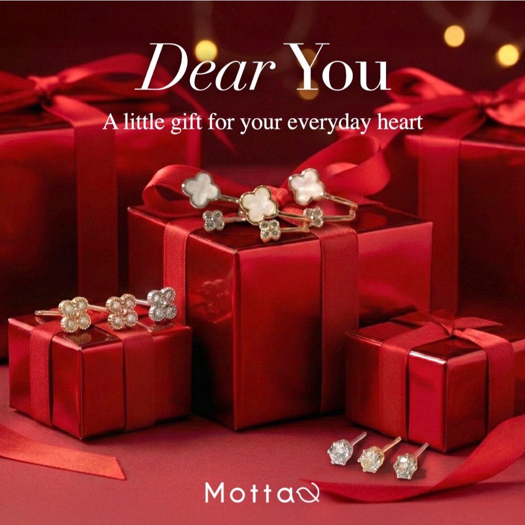 Motta Dear you Online Exclusive ต่างหูติดหูเซ็ท 3 คู่  Nickel Free