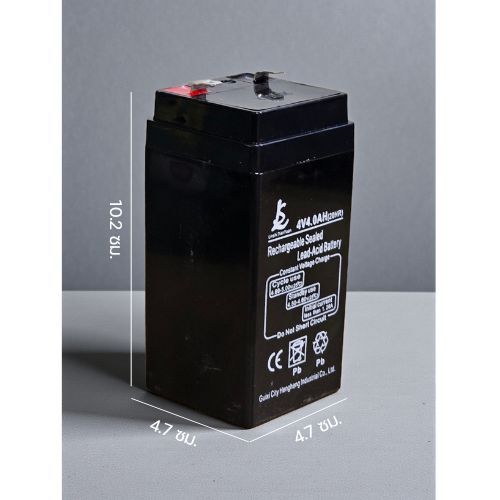 แบตเตอรี่ใช้สำรองไฟ Sealed Lead-Acid Recharge Battery, VRLA Battery 4V./4AH