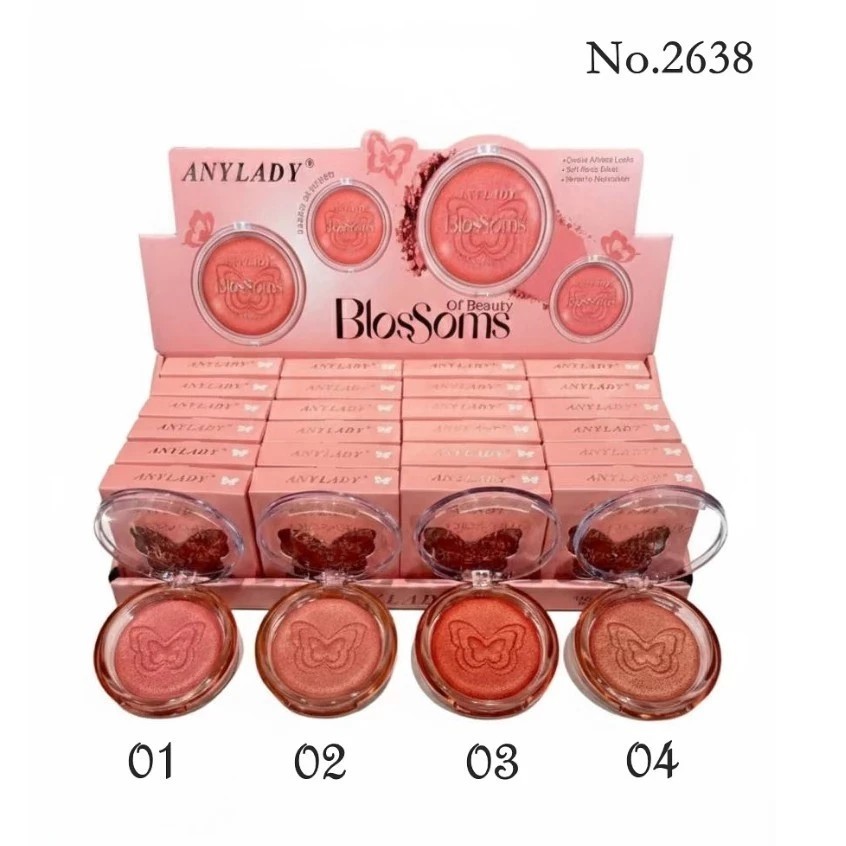 บลัชออน ANYLADY Of Beauty Blossoms บลัชออนปรับใบหน้าสว่าง No.2638