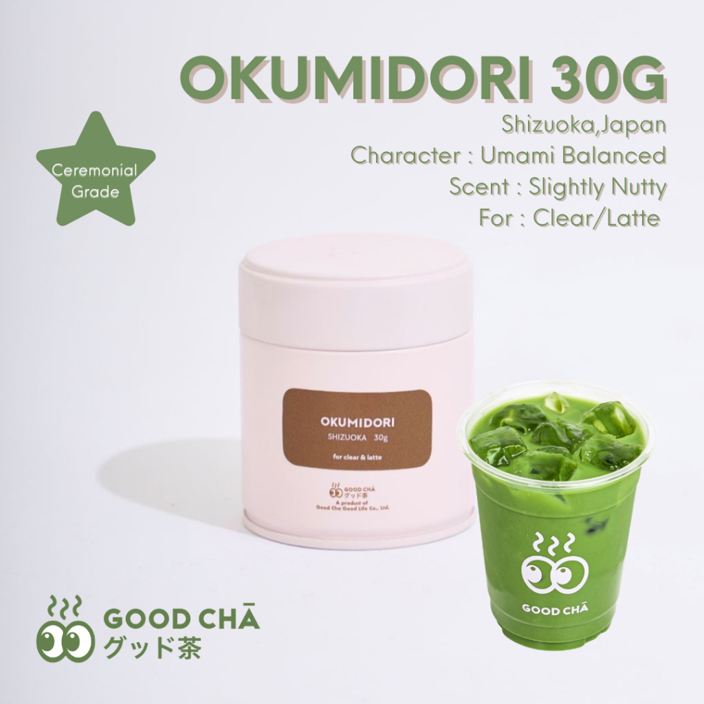 GOOD CHĀ - OKUMIDORI Ceremonial Well-balanced with Panda Nutty Umami Firing For Clear&Latte 30g