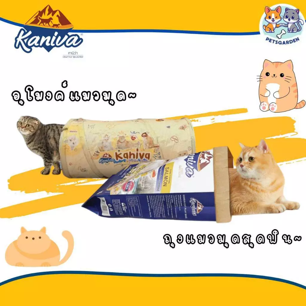 อุโมงค์แมว Kaniva ช่วยเพิ่มความสนุกสนานของน้องแมว