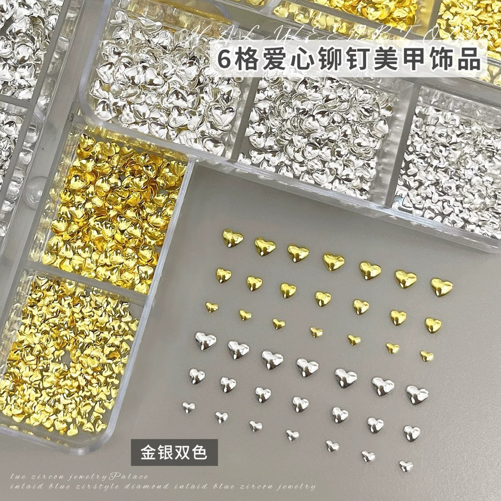 JN🌙อะไหล่หัวใจตกแต่งเล็บคุ้มๆเซทนี้