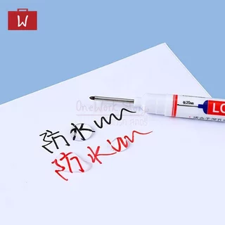 Oneworkstory ปากกามาร์คเกอร์หัวยาว | ปากกาปลายยาว2cm หัวเล็ก ปากกาหัวยาวงานช่าง DIY Marking Long Nib Marker Long tip pen