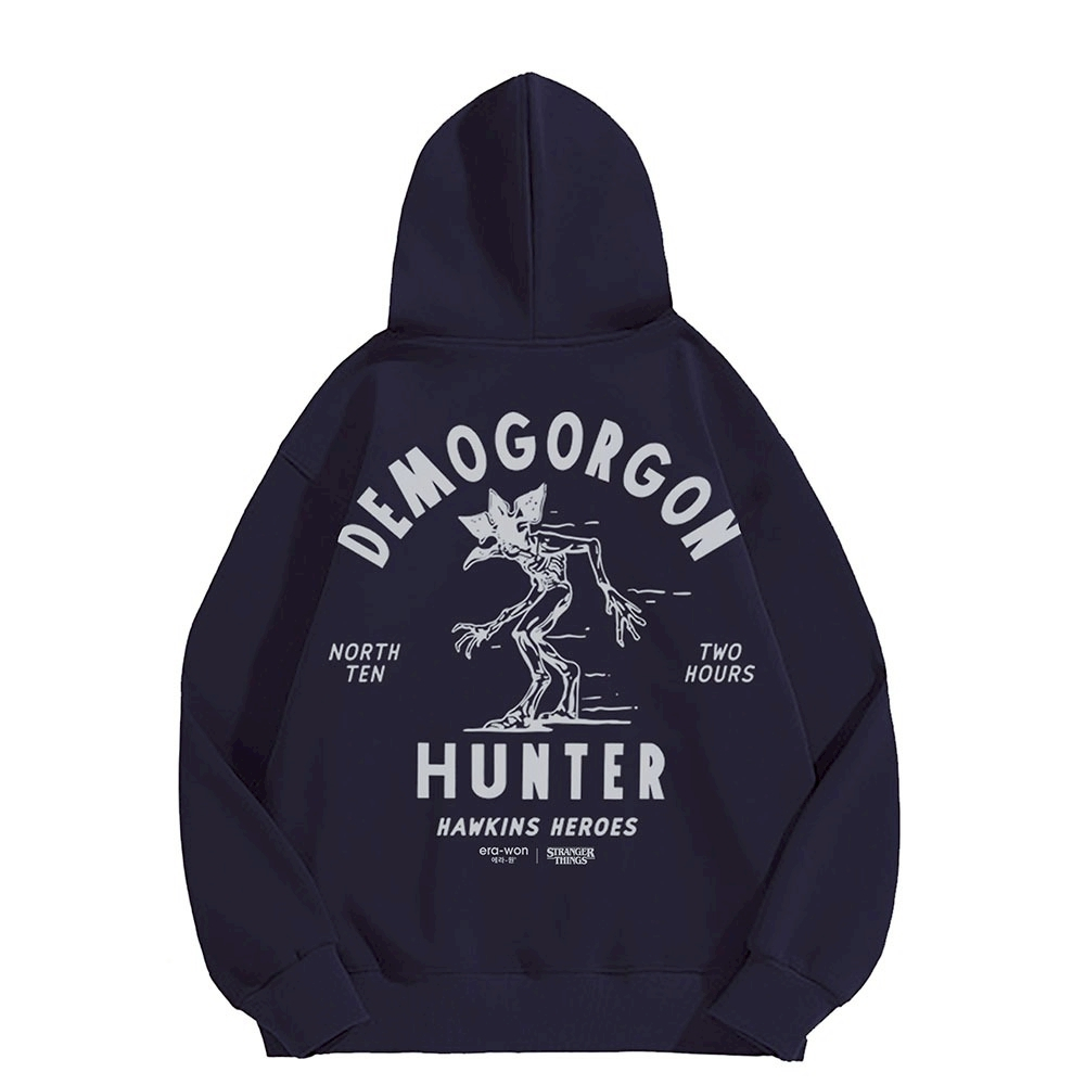 era-won เสื้อฮูดดี้ ทรง Oversize รุ่น HOODIE erawon x stranger things สี Navy