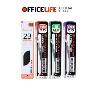 Quantum (ควอนตั้ม) ไส้ดินสอ รุ่น Q300 ความเข้ม B / HB / 2B ขนาดเส้น 0.5 มม. ( บรรจุ 15 ไส้ / หลอด )