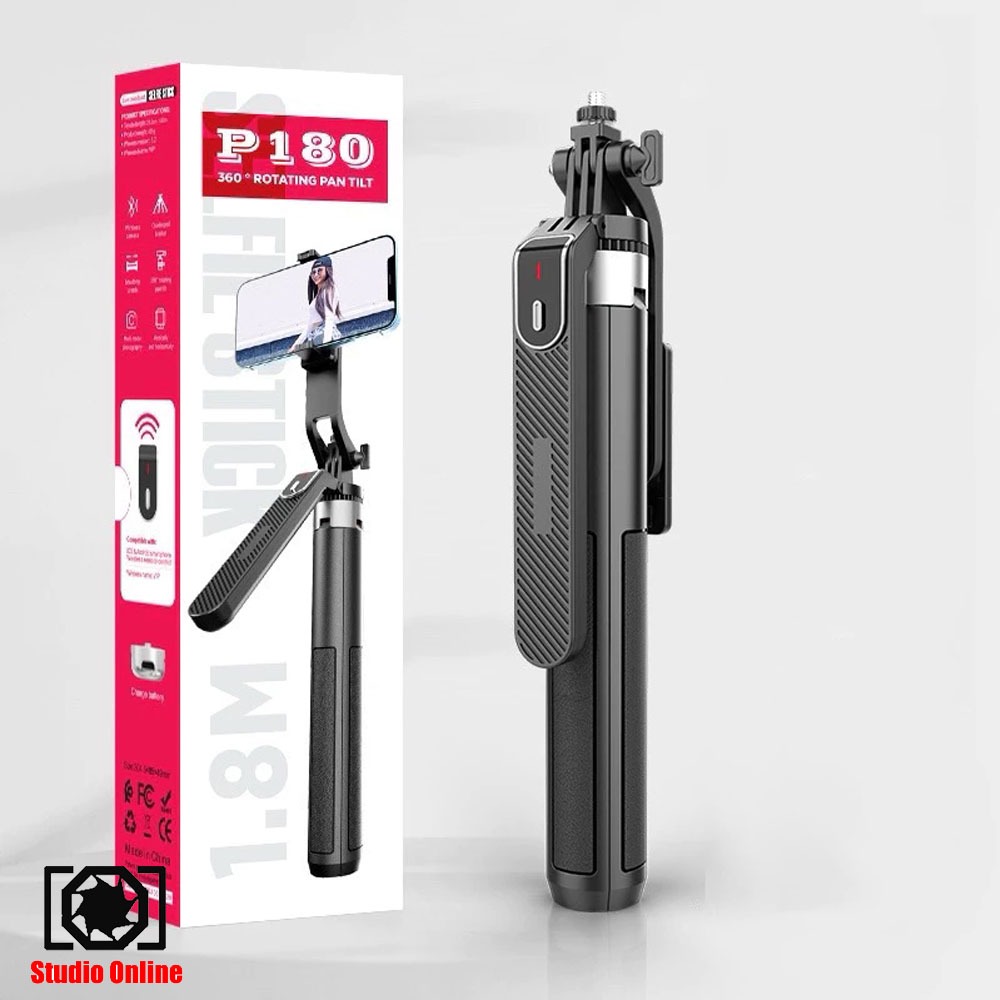 ขาตั้งไม้เซลฟี่  Selfie Stick รุ่น P180 / P320 ยืดได้ ตั้งได้ พร้อมรีโมท  สินค้าพร้อมส่ง