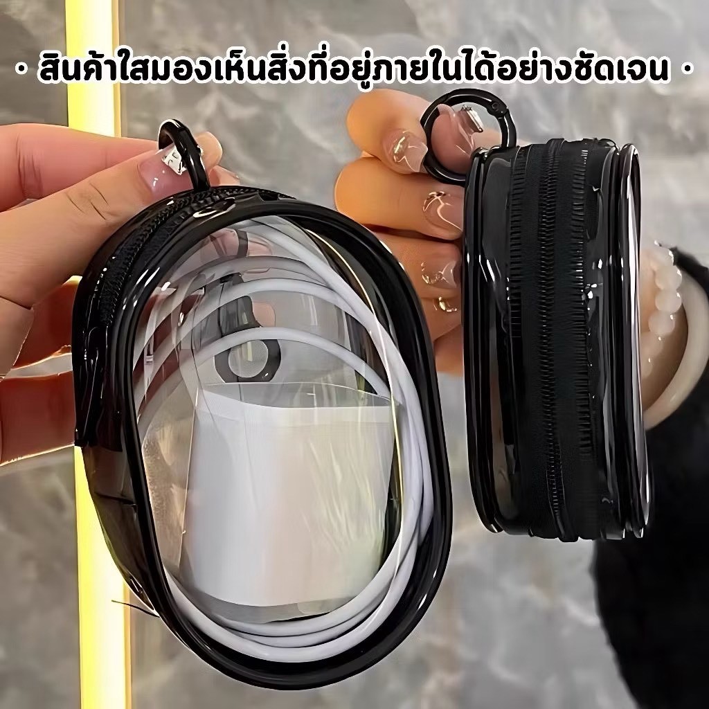 กระเป๋าเก็บสายชาร์จใส PVC พกพา|กระเป๋าเก็บสายชาร์จใส PVC พกพา จัดระเบียบอุปกรณ์ดิจิทัล - รูปที่ 3